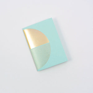 Mint & Brass Mini Notebook - Wynwood Letterpress
