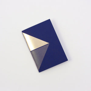 Brass & Navy Geometric Mini Notebook - Wynwood Letterpress
